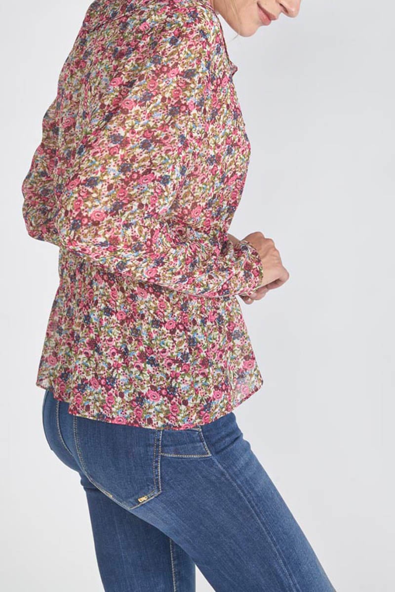 Pink floral Magda blouse