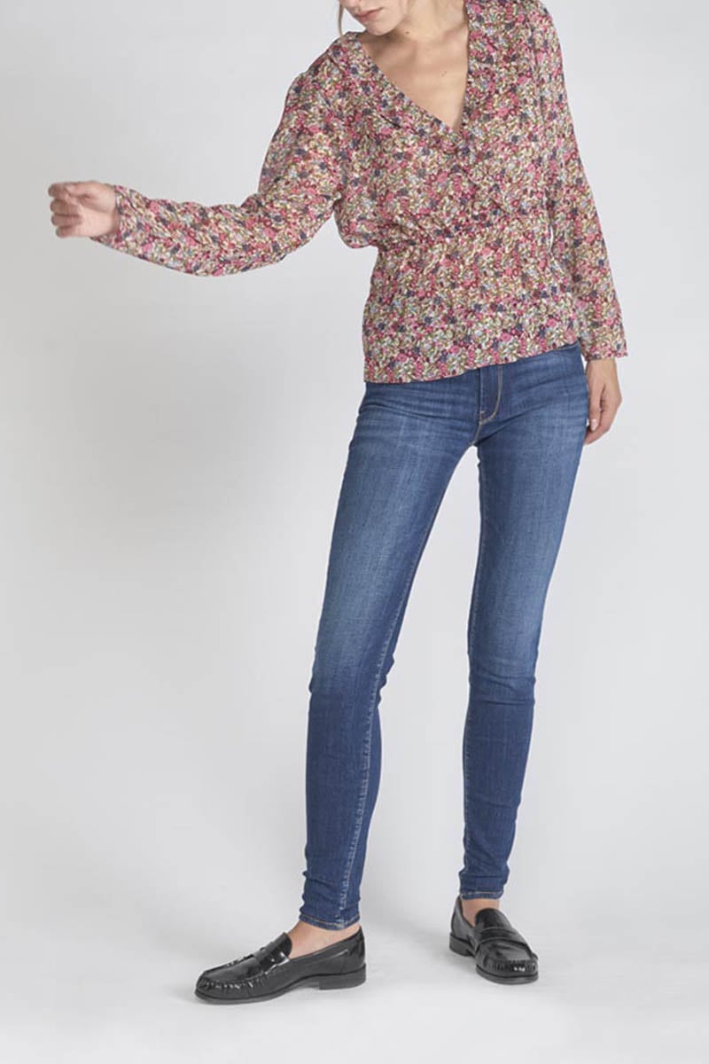 Pink floral Magda blouse