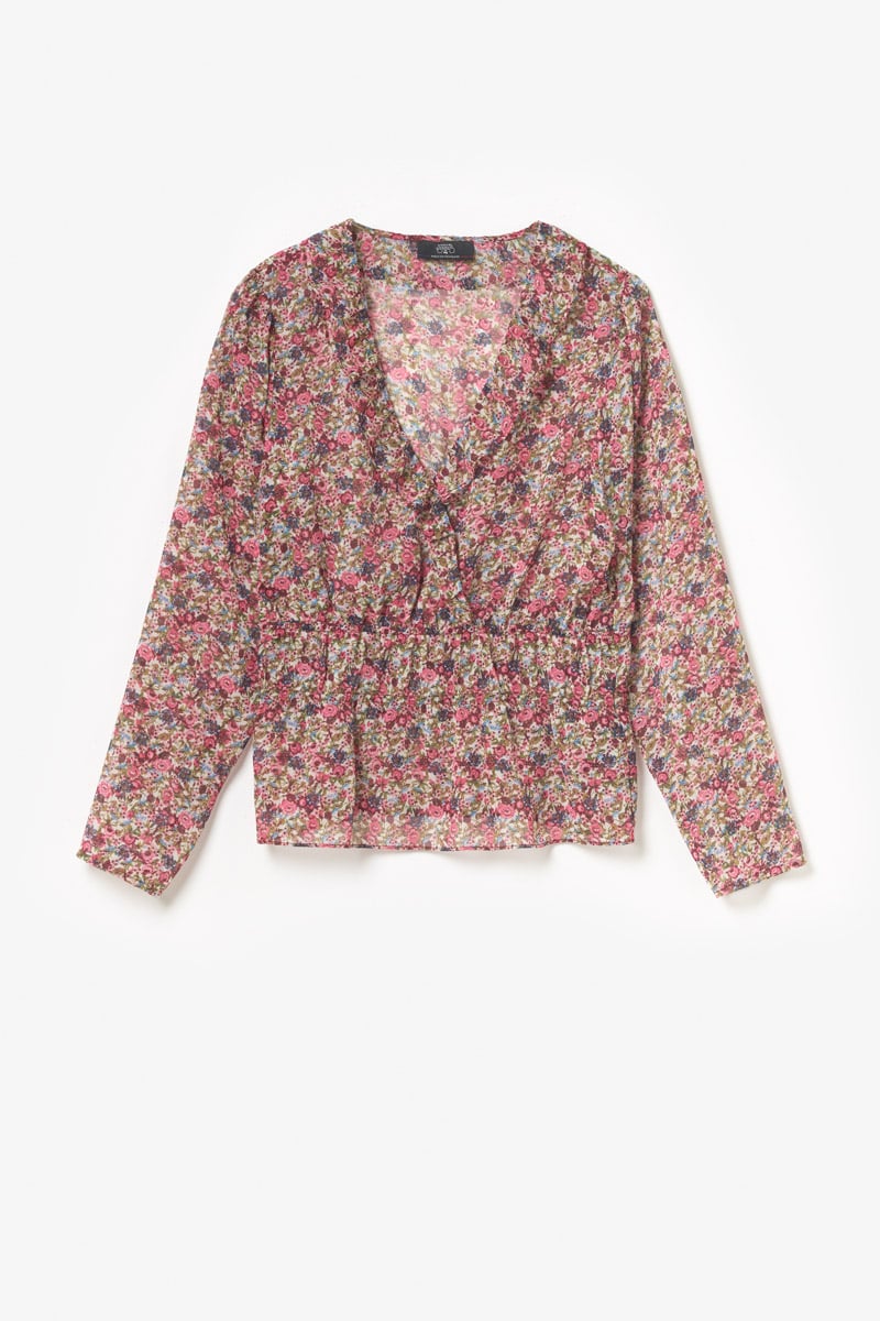 Pink floral Magda blouse