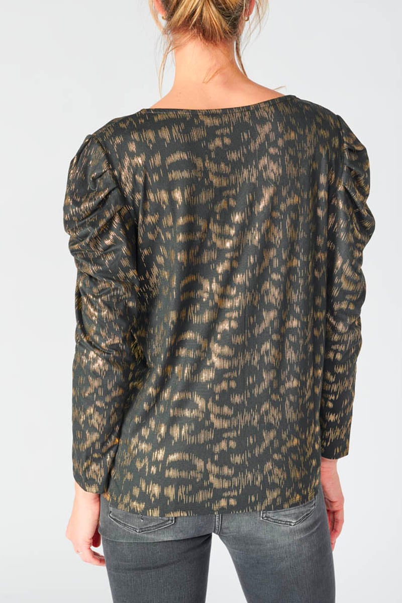 Black and gold Preston blouse