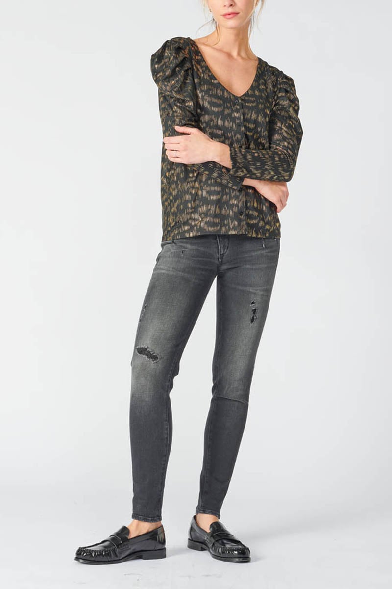 Black and gold Preston blouse