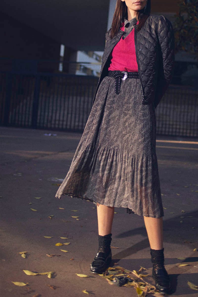 Long animal print Zoumba skirt