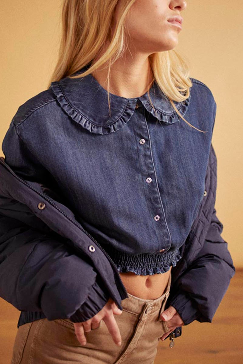 Blue tencel Macchigi blouse