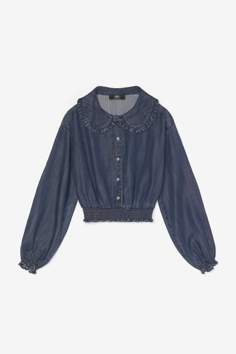 Blue tencel Macchigi blouse