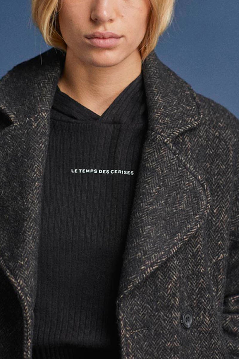 Brown herringbone Shawgi coat