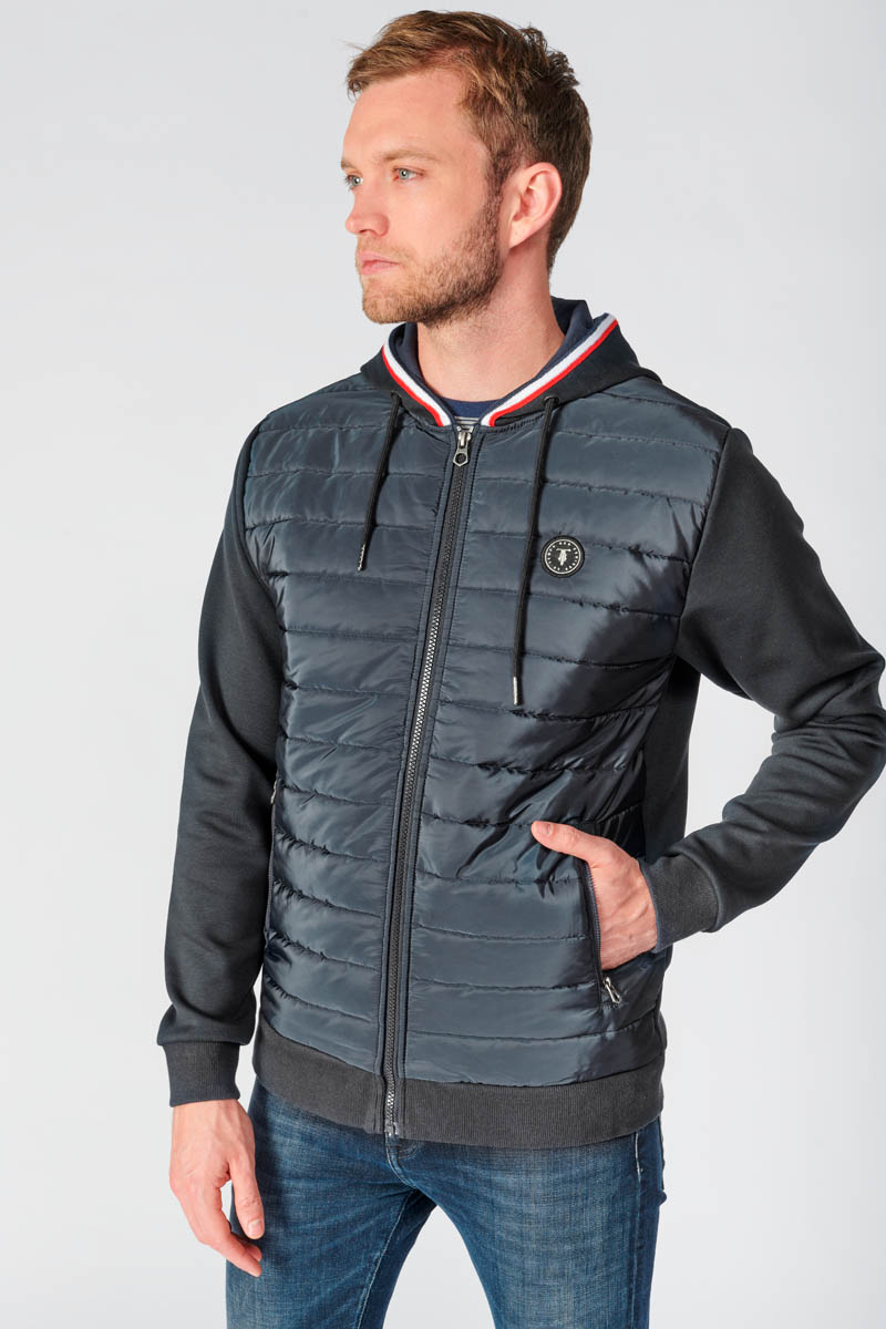 Navy blue dual fabric Thol jacket