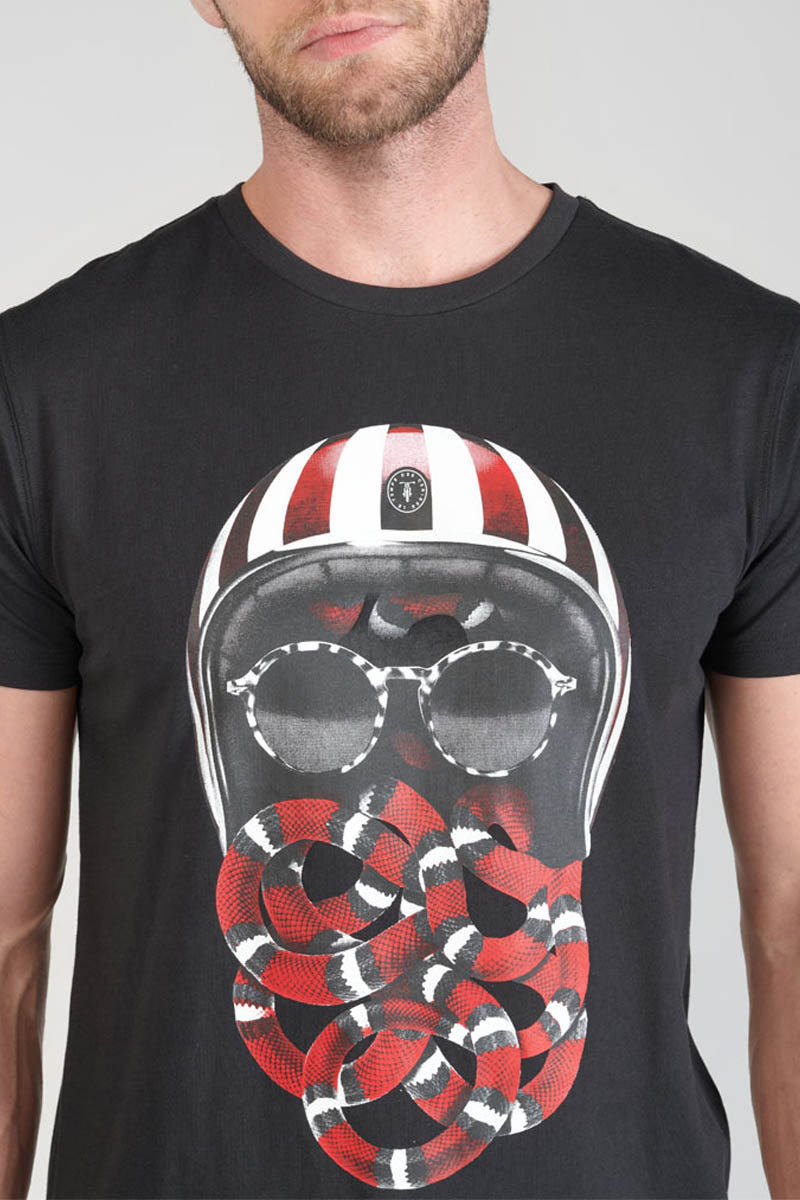 Printed black Velk t-shirt