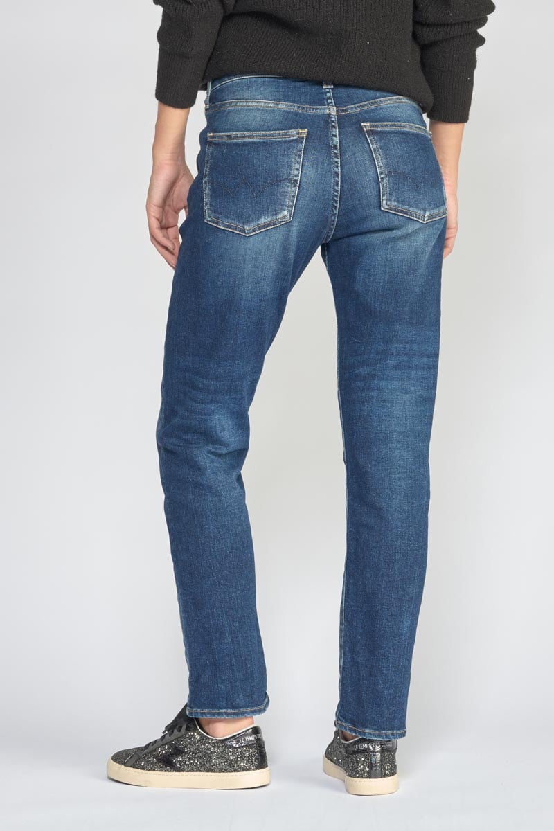 Jeans 400/17 mom Basic taille haute 7/8ème destroy bleu N°2