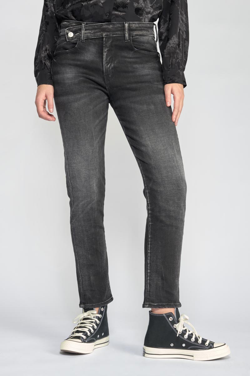 Jeans 400/17 mom Basic taille haute 7/8ème noir N°1
