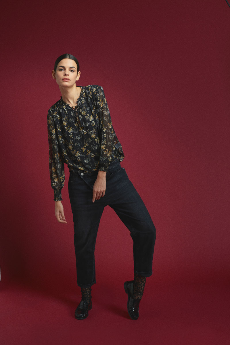 Jeans boyfit Cosy 7/8ème noir N°1