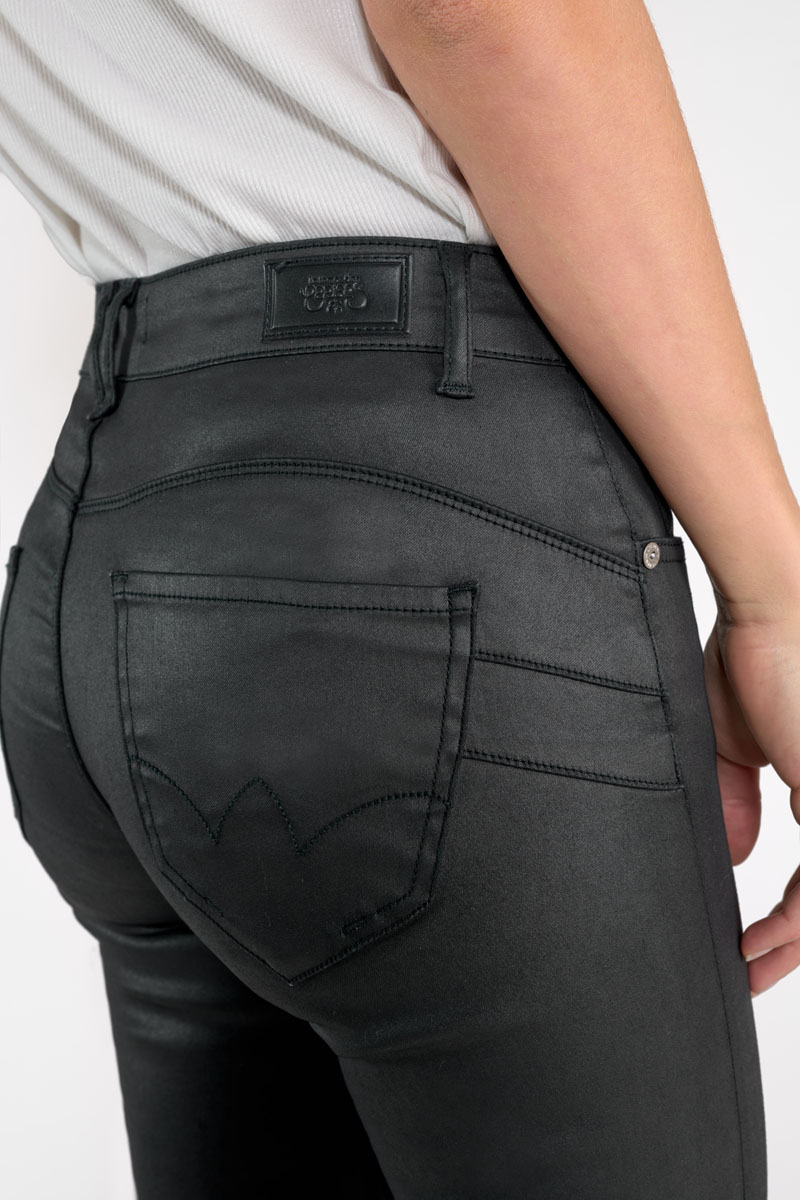 Jeans pulp slim high waist 7/8th coated black N°0