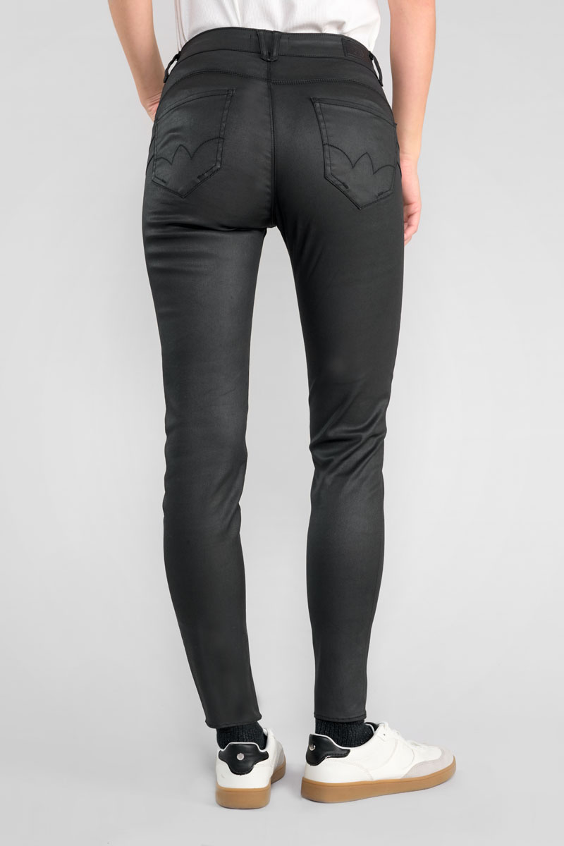 Jeans pulp slim high waist 7/8th coated black N°0