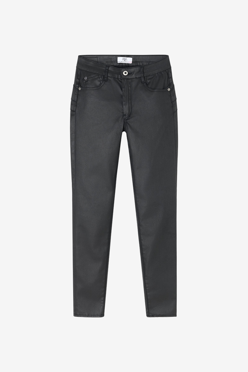 Jeans pulp slim high waist 7/8th coated black N°0