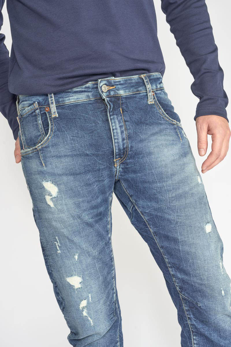Jeans 900/03 tapered arqué destroy bleu N°2