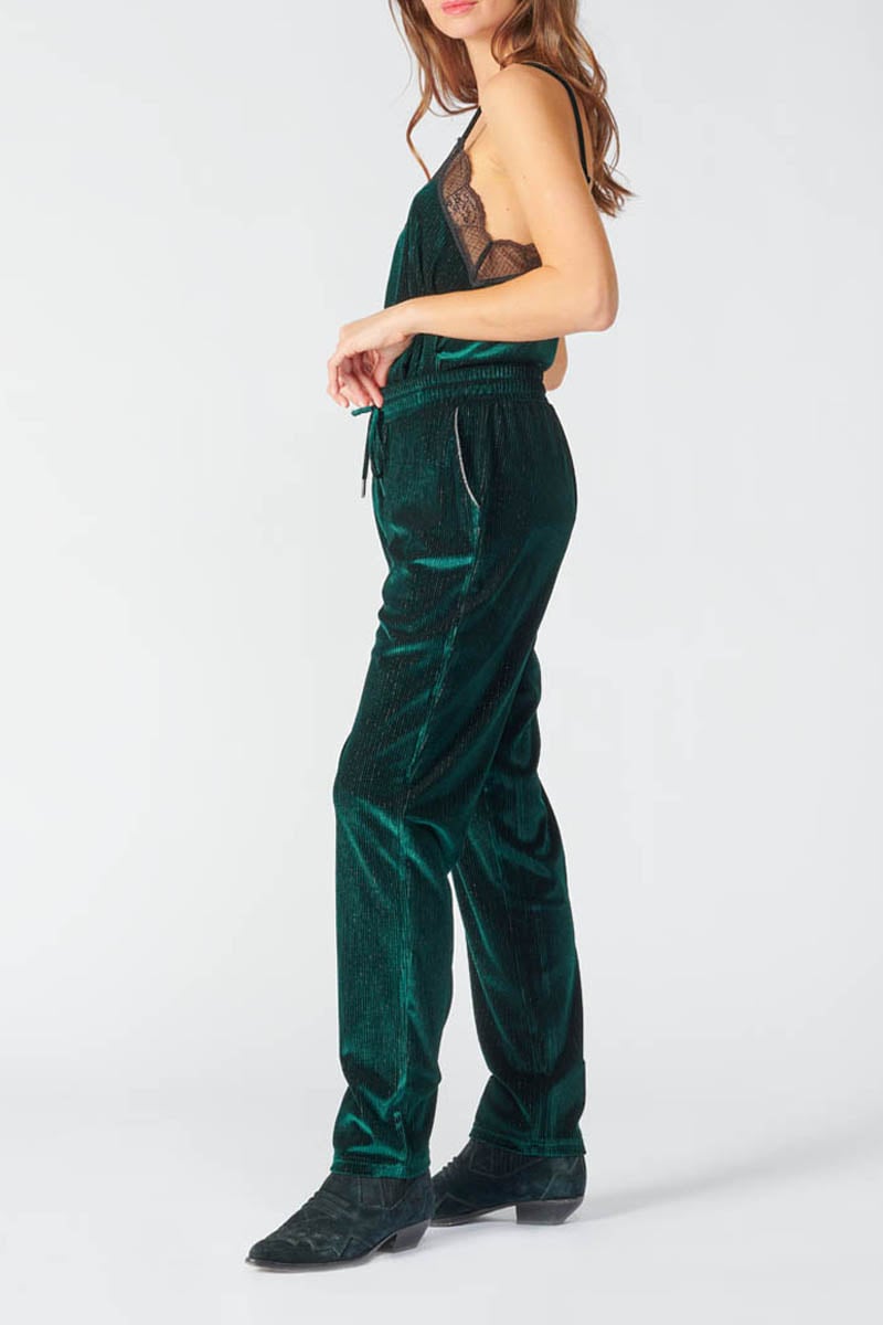Pantalon Ashton en velours vert sapin