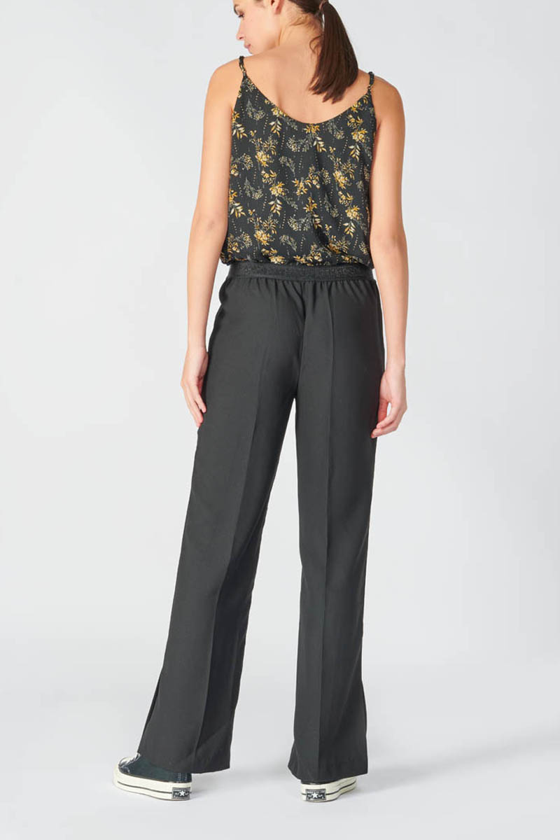 Pantalon Rosaly noir à fentes