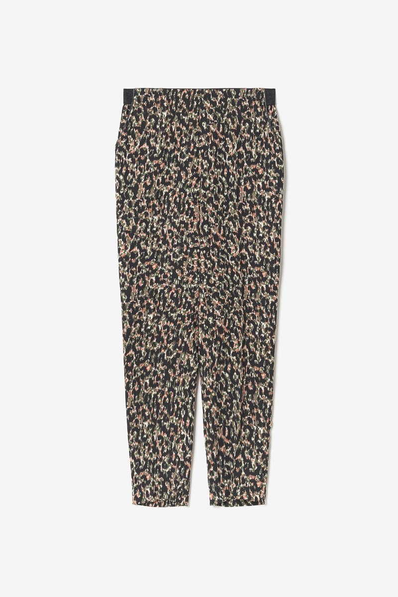Khaki leopard print Way trousers