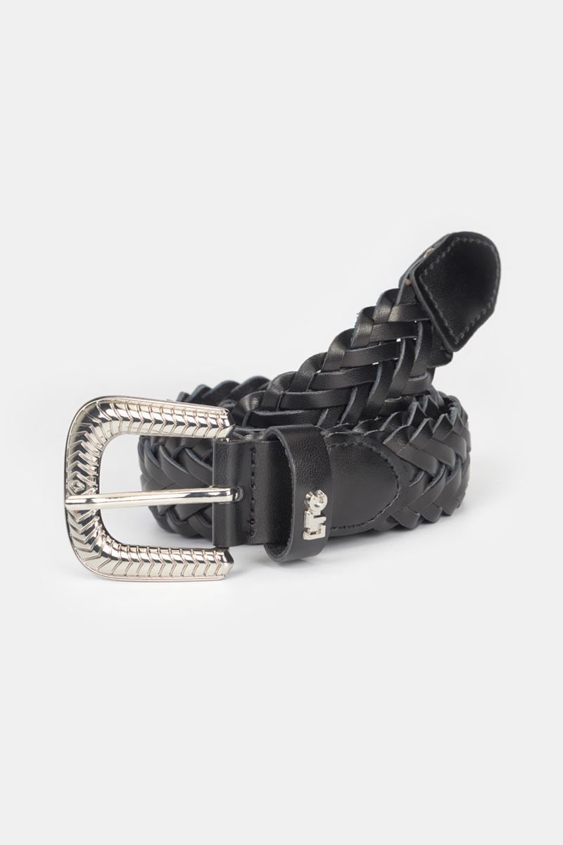 Ceinture Balk noire tressée