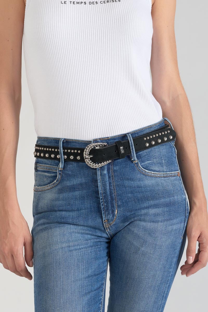 Ceinture Smara en cuir noir