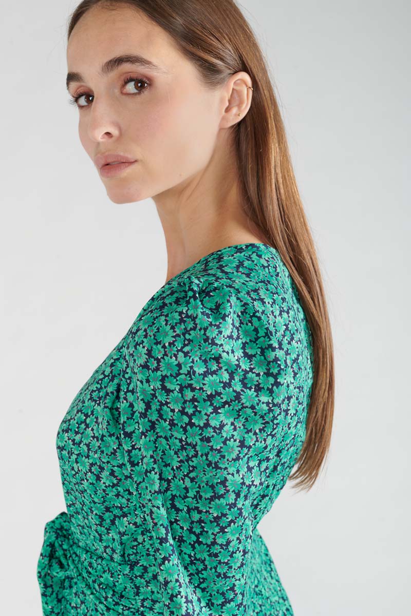 Green print Amira playsuit