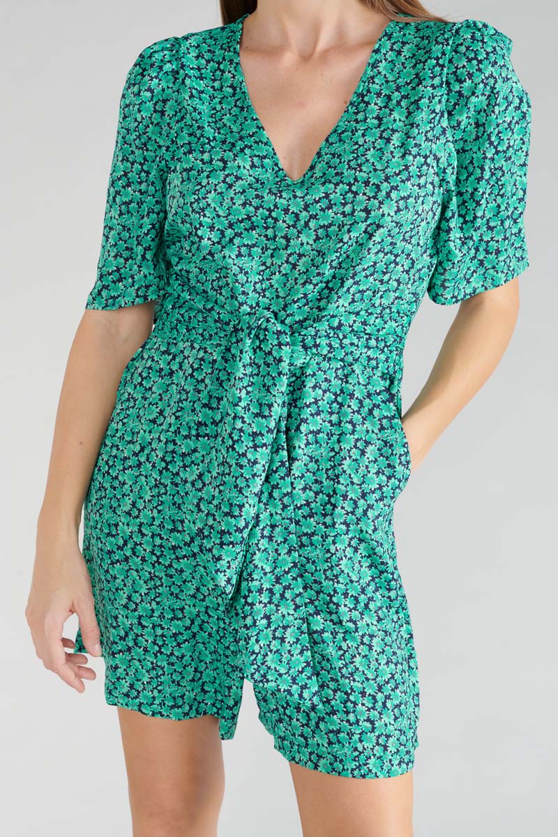 Green print Amira playsuit