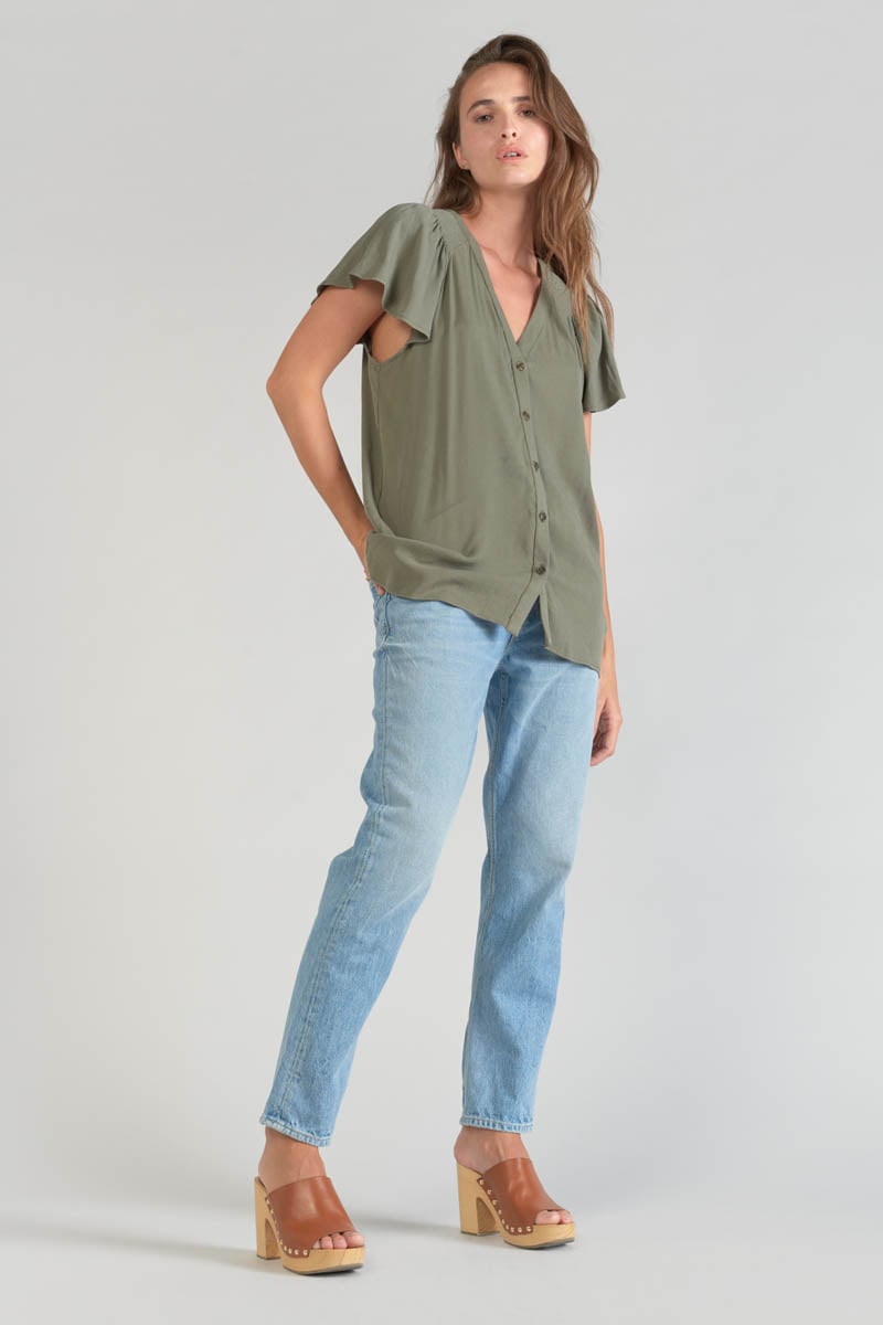 Khaki tencel Aube top