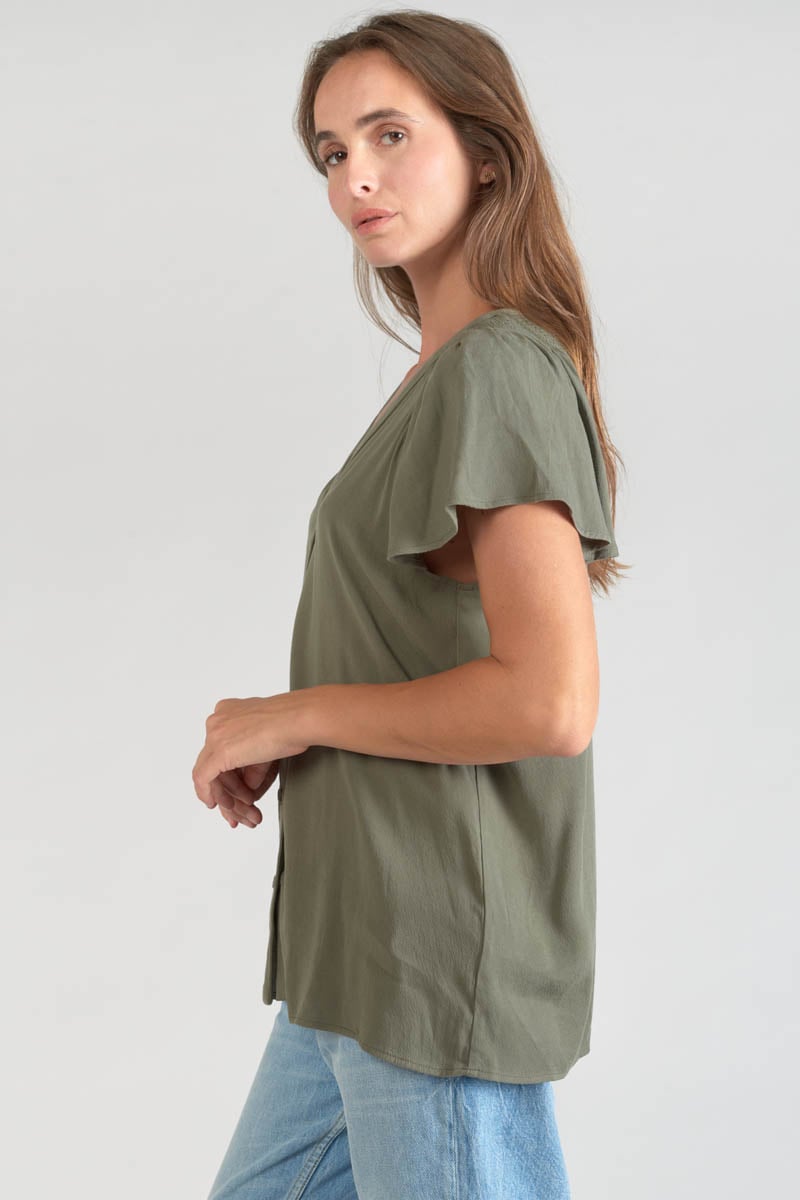 Khaki tencel Aube top