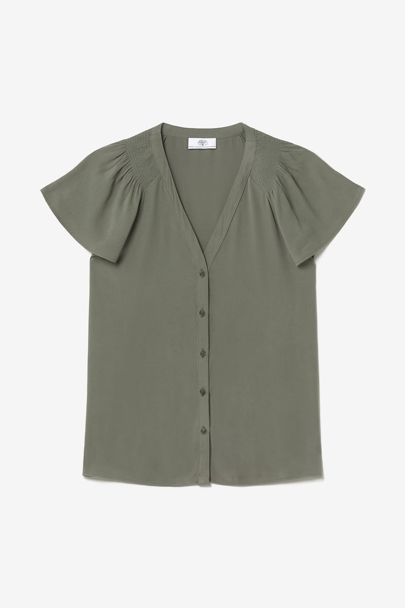 Khaki tencel Aube top