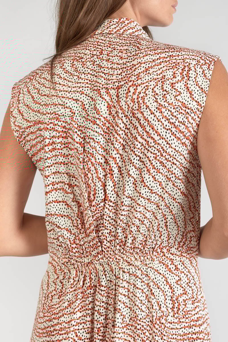 Orange and black print Cuoco maxi dress