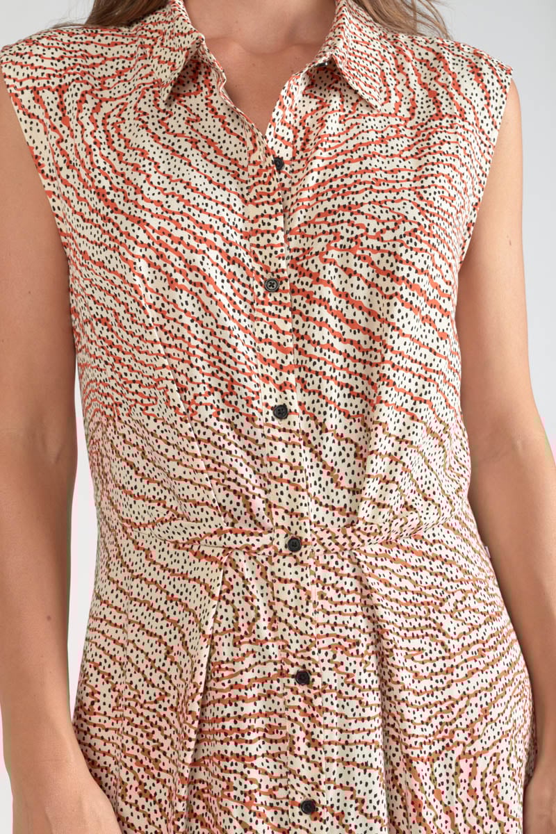 Orange and black print Cuoco maxi dress