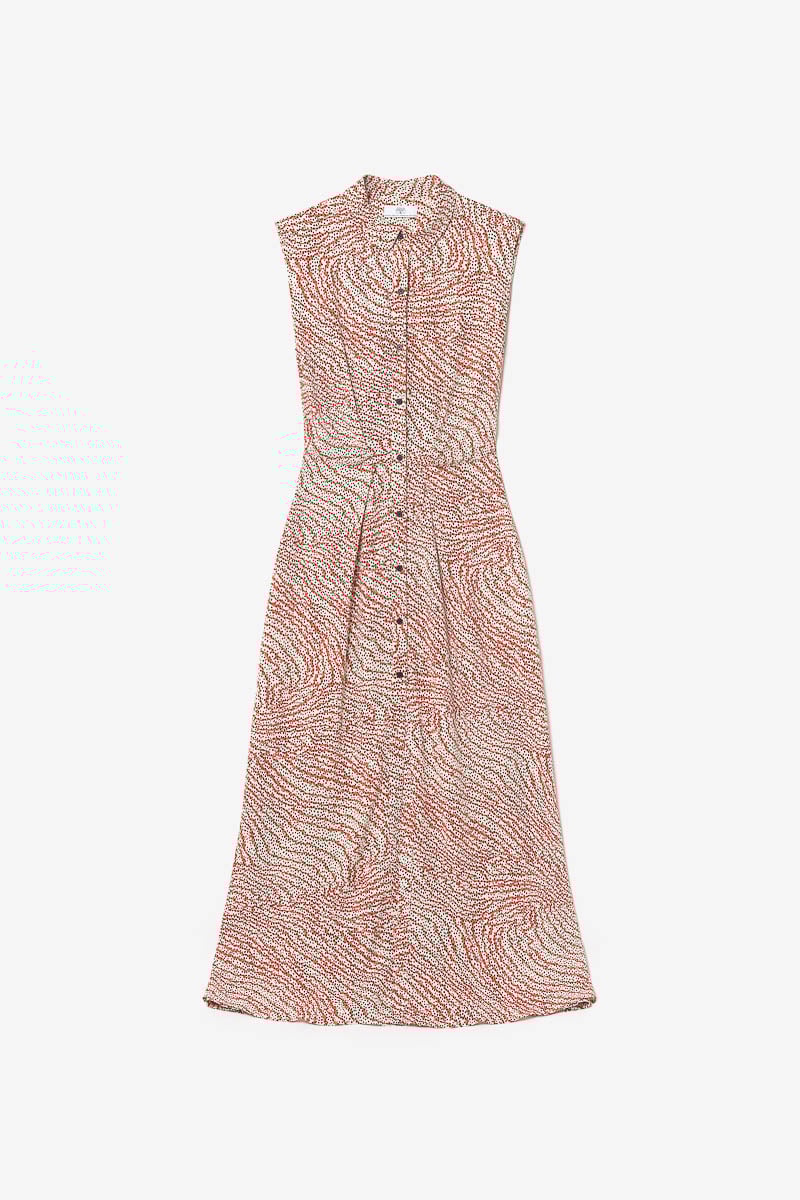 Orange and black print Cuoco maxi dress