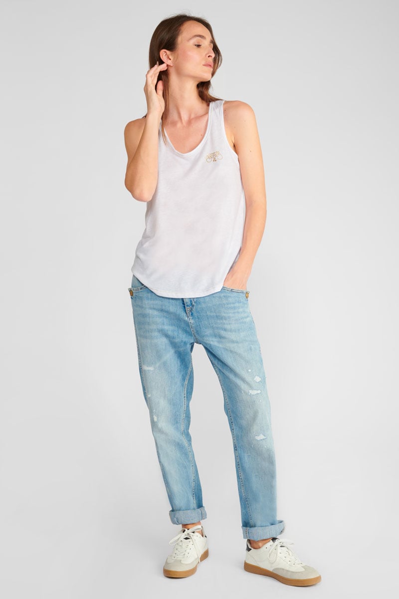 White Debsmalltram tank top