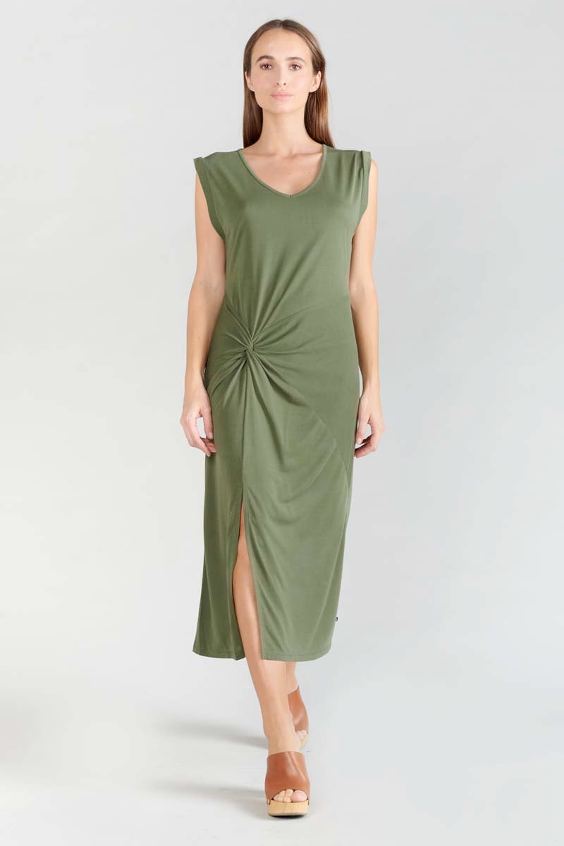 Khaki Gana maxi dress