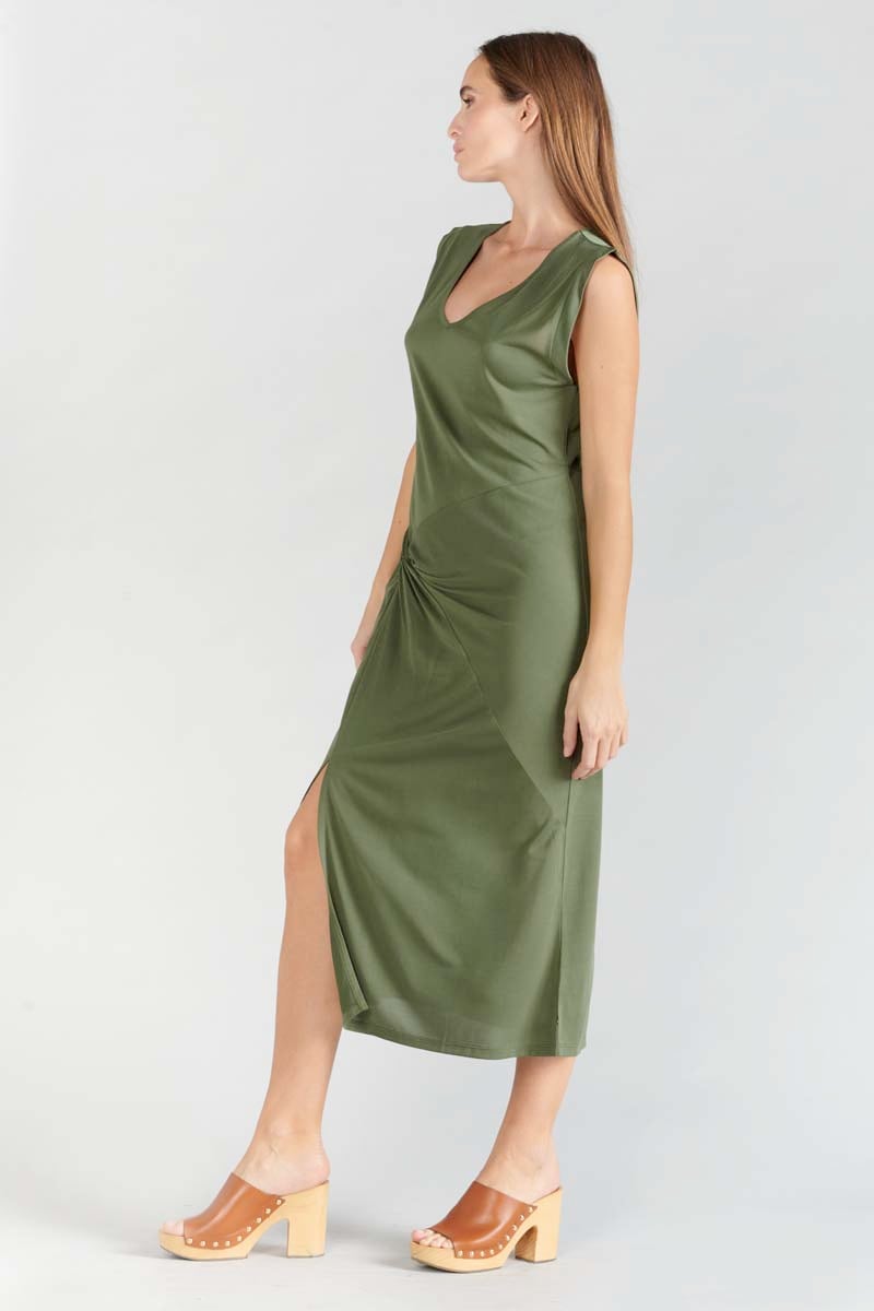 Khaki Gana maxi dress