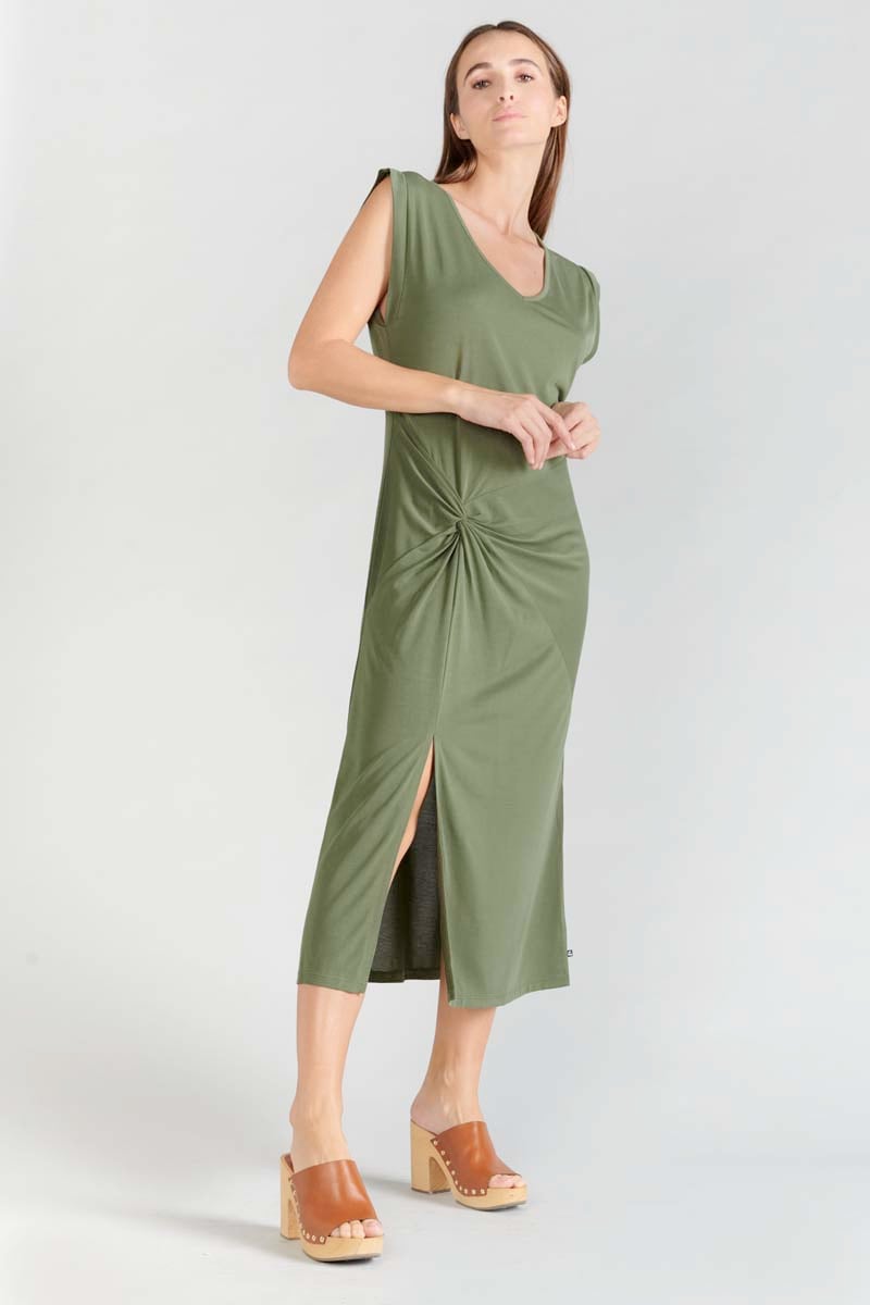 Khaki Gana maxi dress
