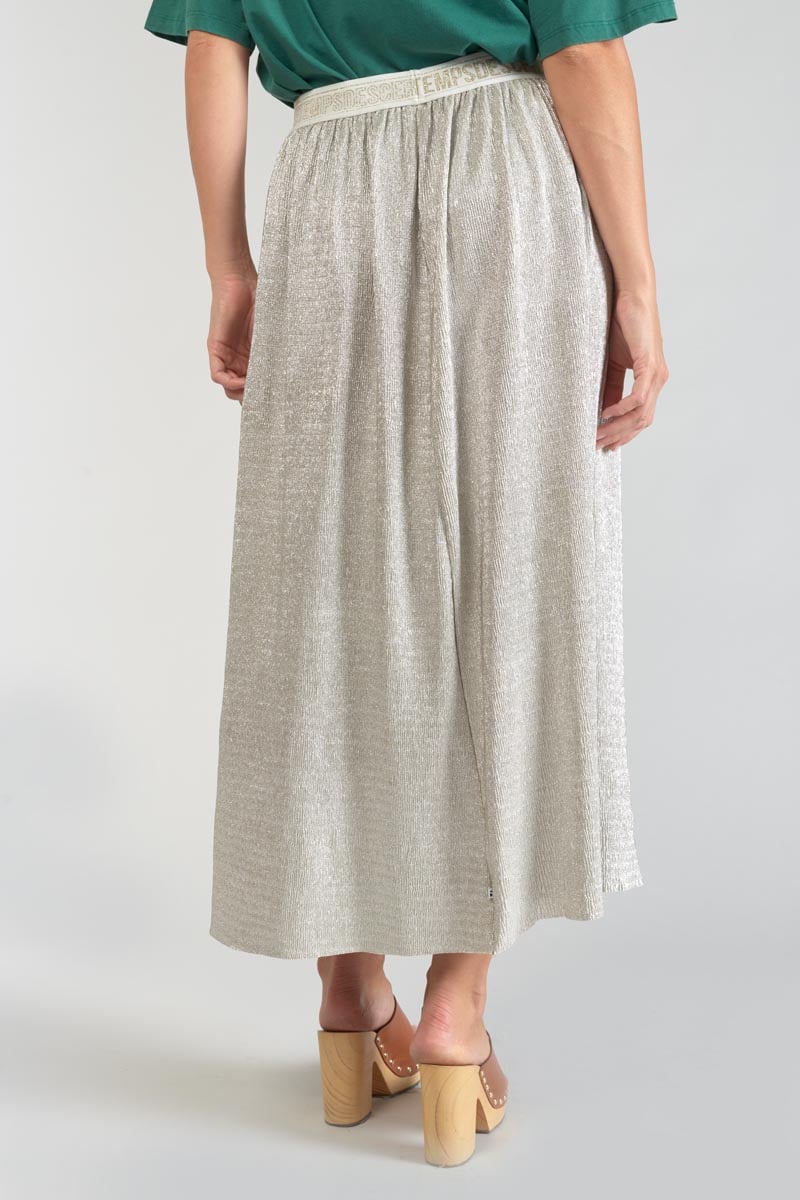 Long silver-coloured Latoba skirt