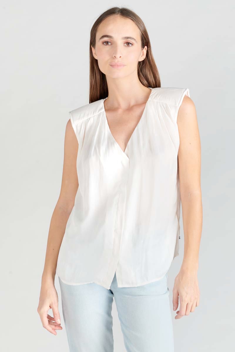 Cream jacquard Missou top