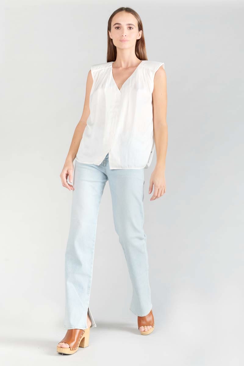 Cream jacquard Missou top