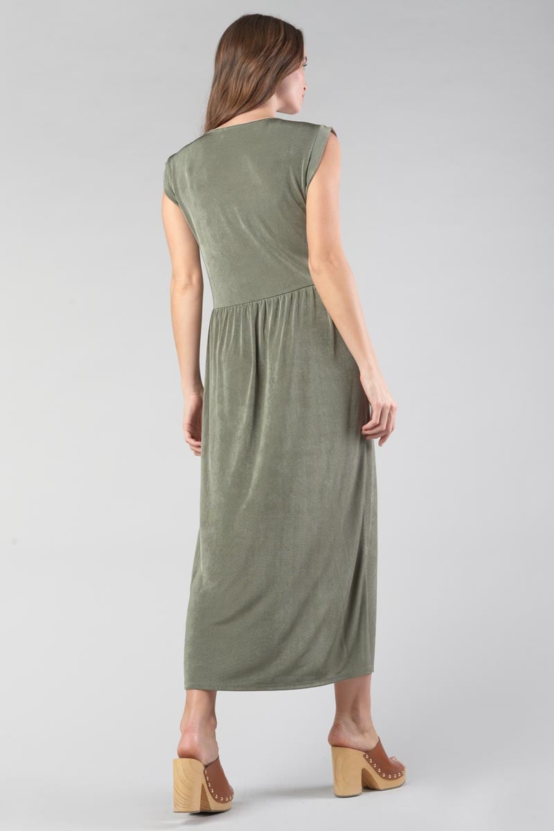 Khaki Nata maxi dress