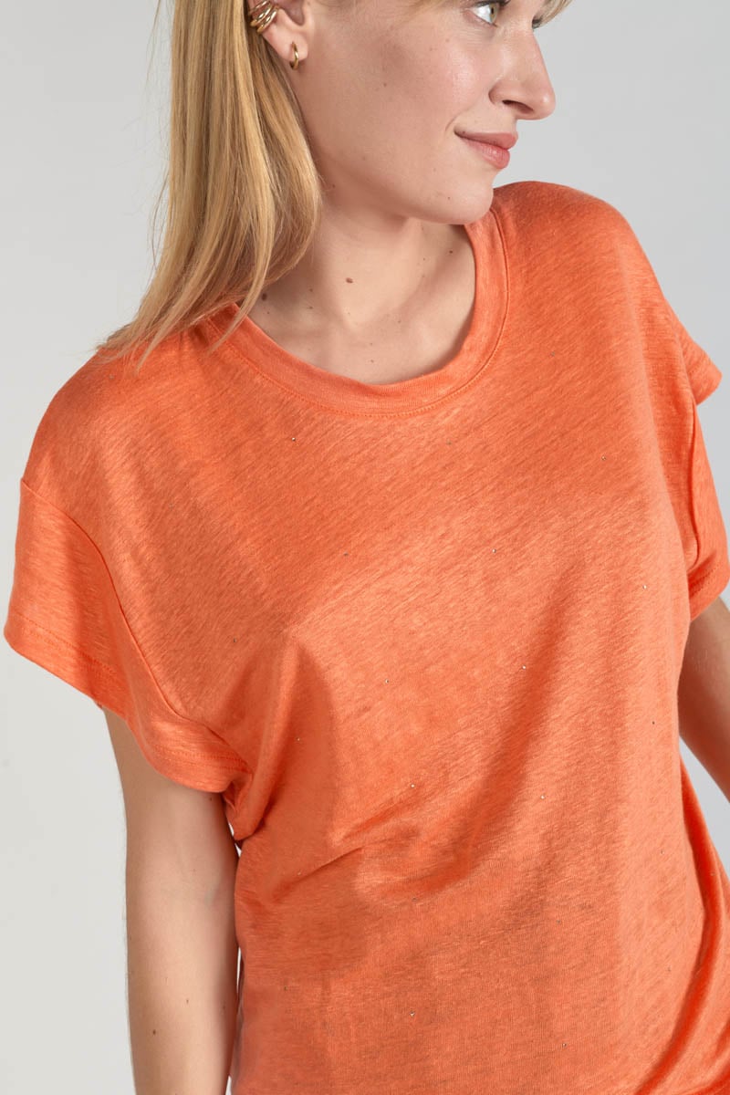 Coral orange Overs top