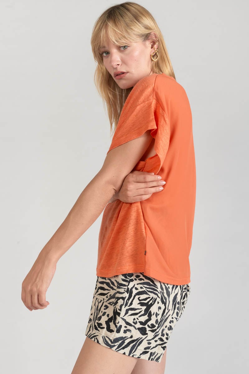 Coral orange Overs top