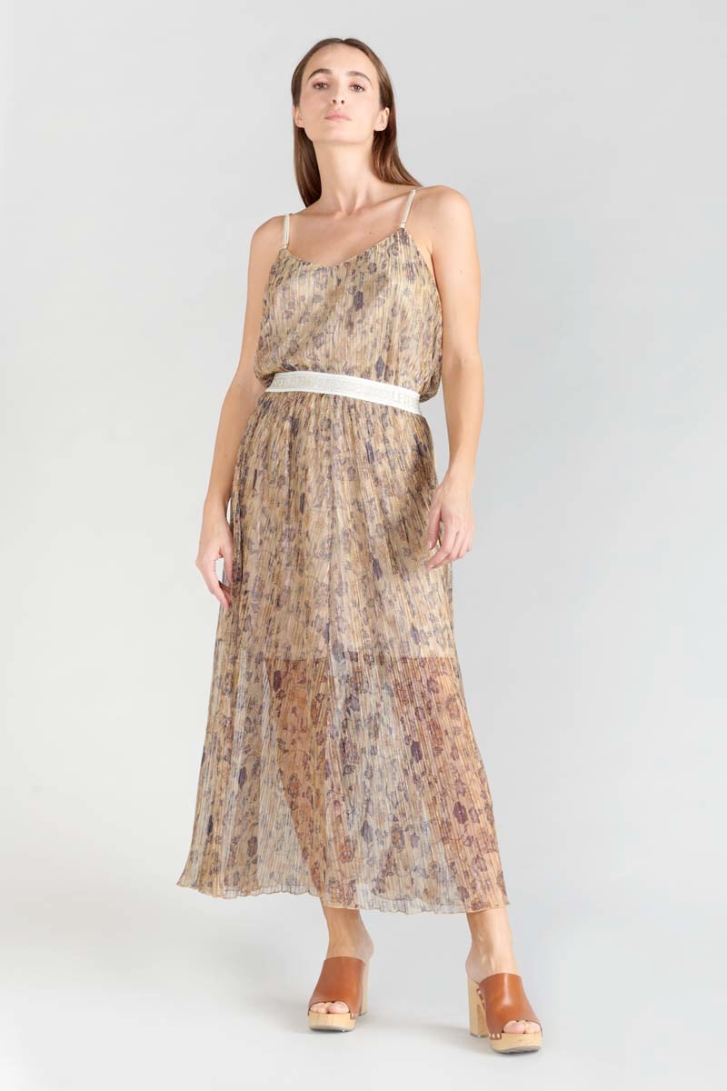 Gold floral Ran long skirt