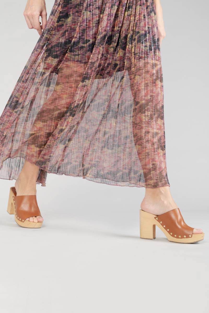 Long iridescent Ran skirt