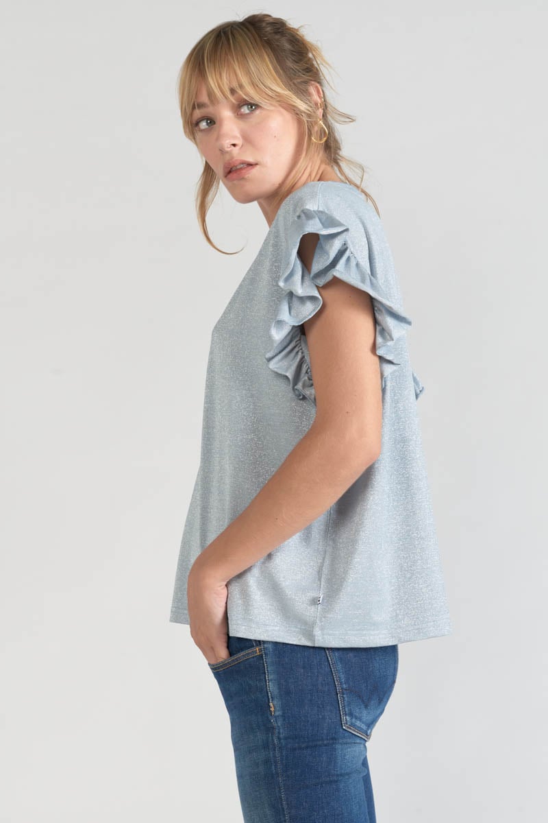 Iridescent sky blue Ryls top