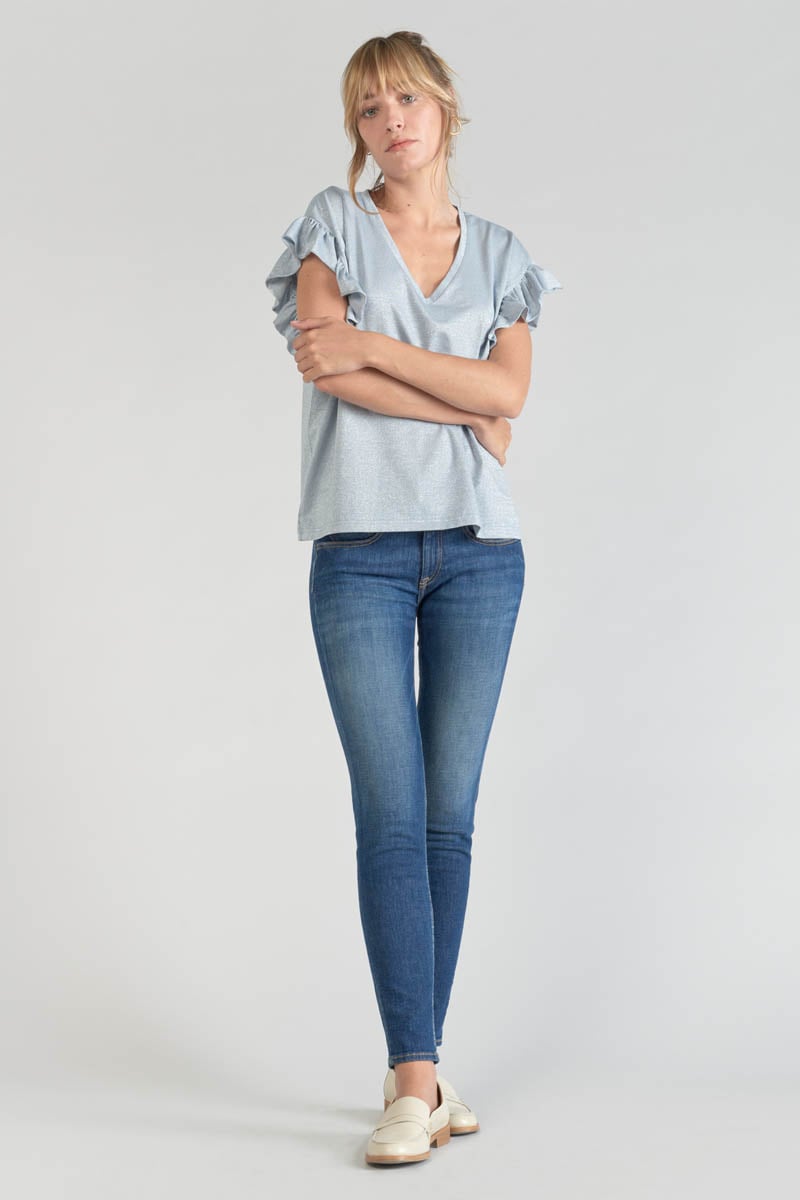 Iridescent sky blue Ryls top