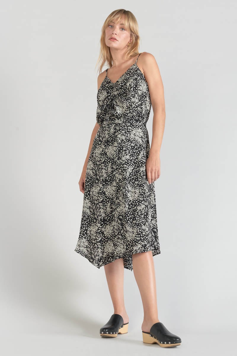 Black and white floral Veronic camisole