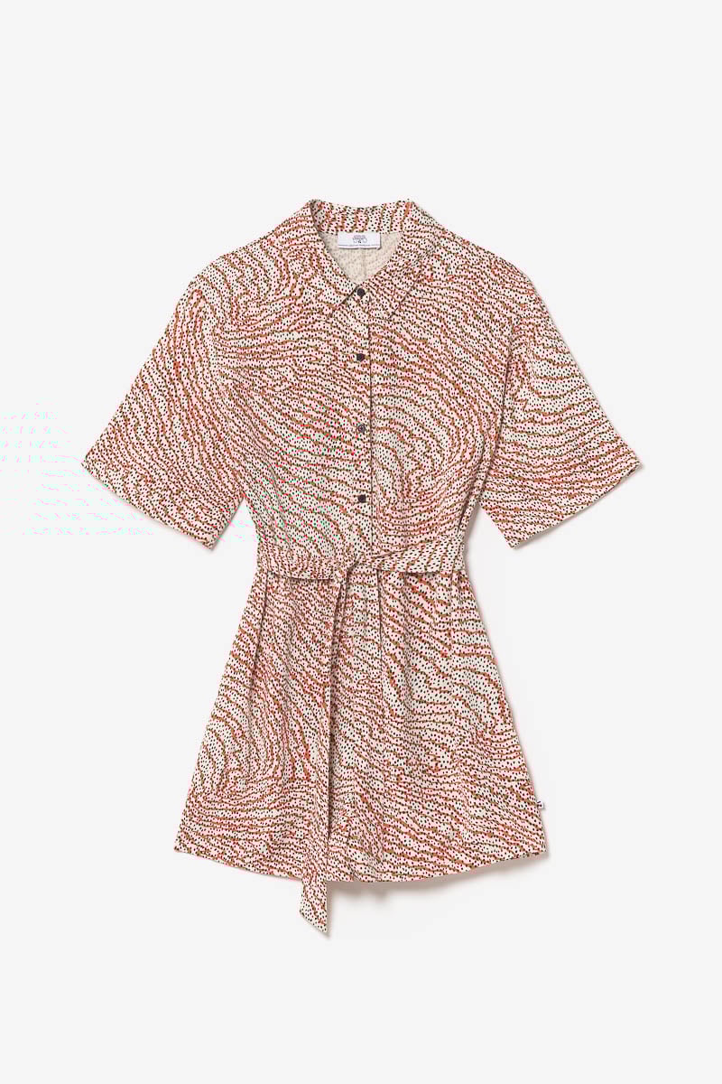 Orange and black print Zely playsuit