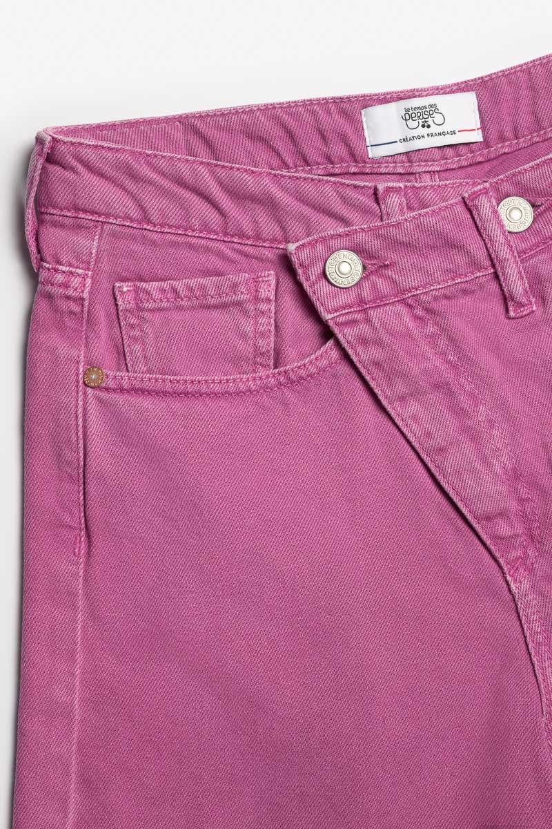 Purple pink denim Casa Bermuda shorts