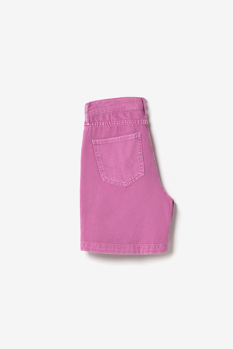 Purple pink denim Casa Bermuda shorts