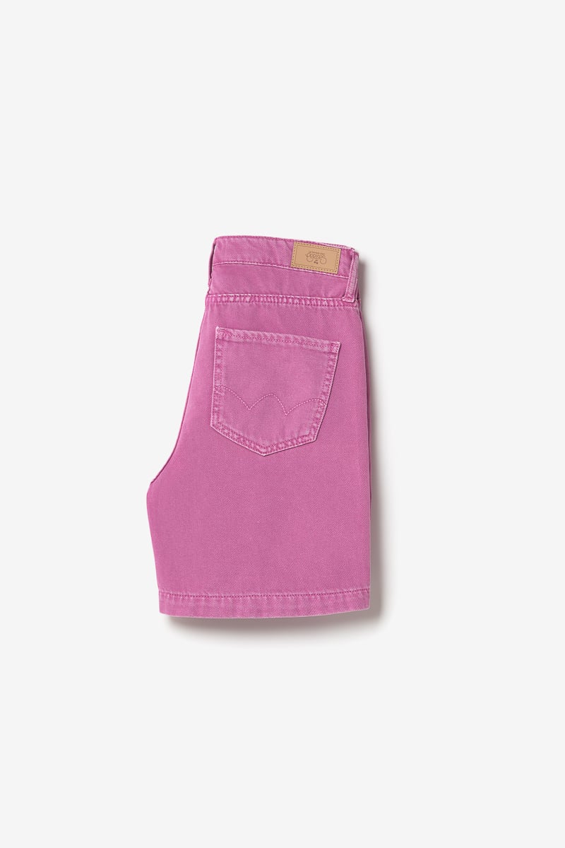 Purple pink denim Casa Bermuda shorts